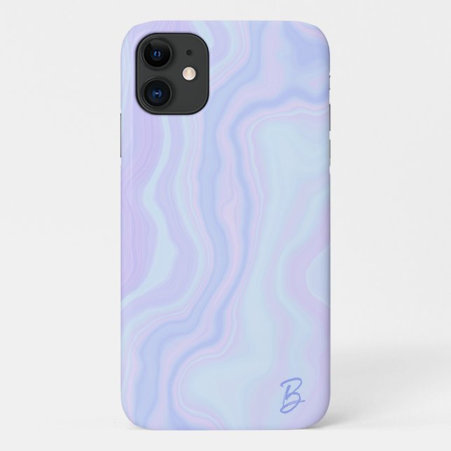 Abstract Pastel Agate Personalised Phone Case (Back)