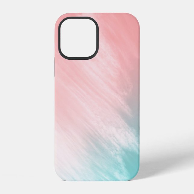 ABSTRACT PASTEL AND MINT WALL iPhone CASE (Back)
