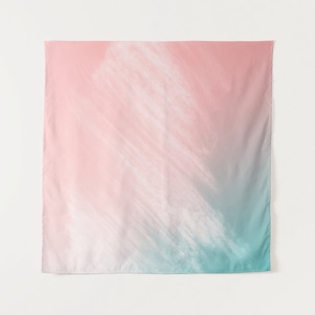 ABSTRACT PASTEL AND MINT WALL TAPESTRY (Front)