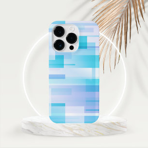 Abstract Pastel Blocks of Blue and Purple iPhone 15 Case