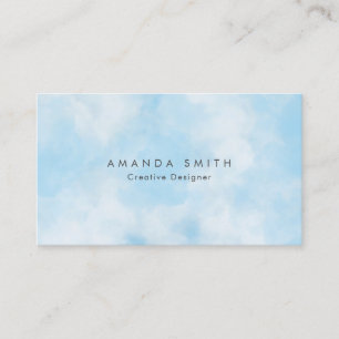 Abstract Pastel Blue Sky Clouds Personalize Business Card