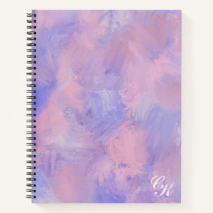 Abstract Pastel Blush Pink and Blue Notebook