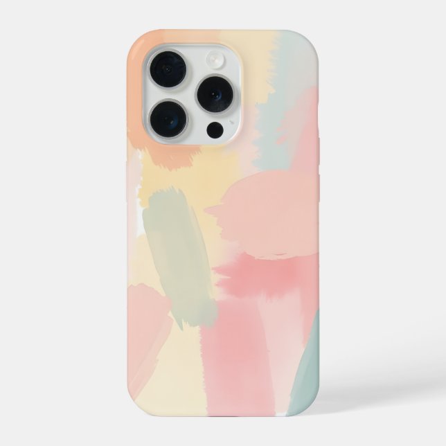 Abstract pastel brush  iPhone case (Back)