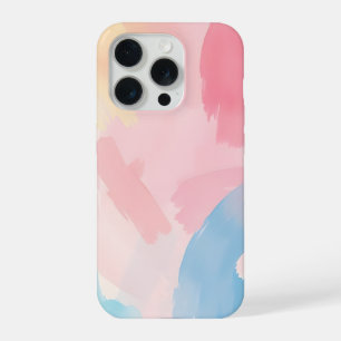 Abstract pastel brush iPhone 15 pro case