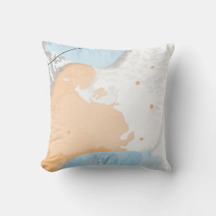 Abstract Pastel Colored Marble Background Cushion