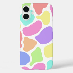 Abstract Pastel Colour Phone Case (White)