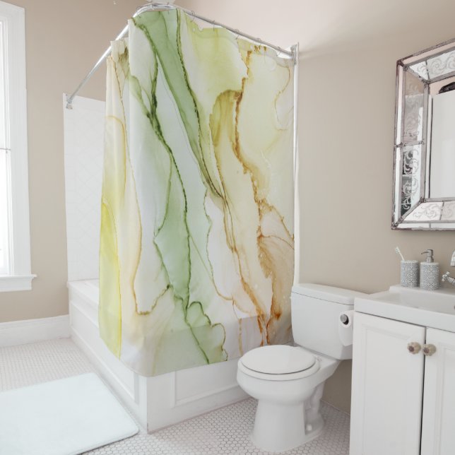 Abstract Pastel Coloured Shower Curtain  (In Situ)