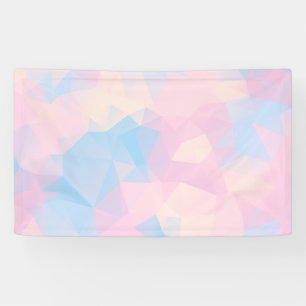 Abstract Pastel Colours Low Poly Background Banner