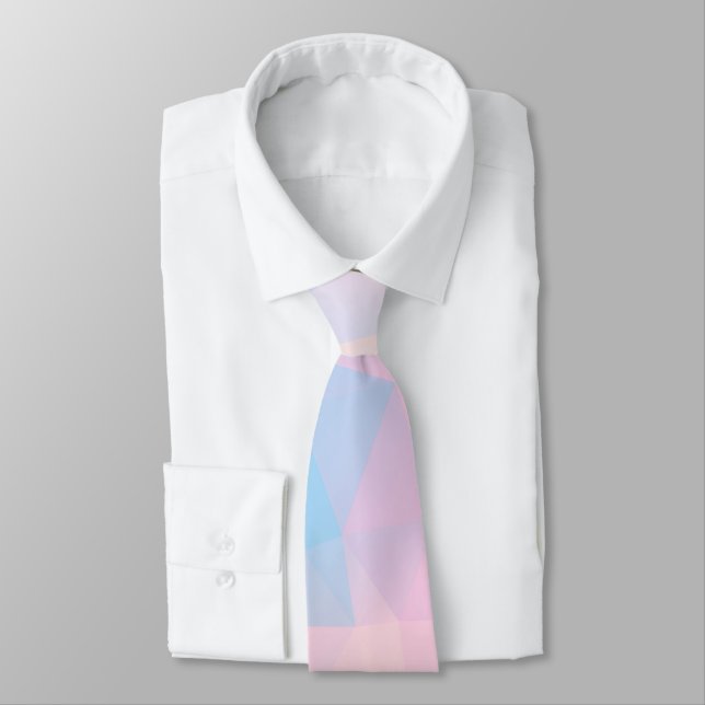 Abstract Pastel Colours Low Poly Background Tie (Tied)