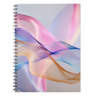 Abstract Pastel Fabric Flow Notebook