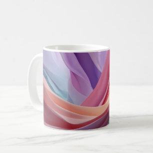 Abstract Pastel Fabric Waves  Coffee Mug