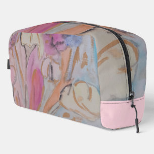 Abstract Pastel Floral Dopp Kit