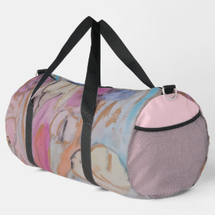 Abstract Pastel Floral Duffle Bag