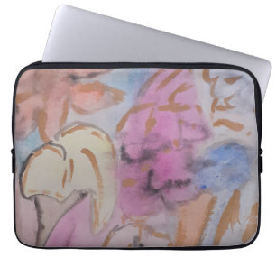 Abstract Pastel Floral Laptop Sleeve