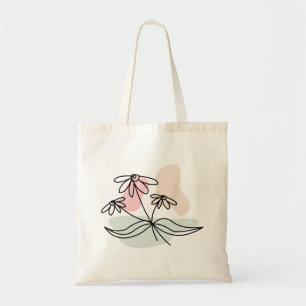 Abstract Pastel Floral   Tote Bag