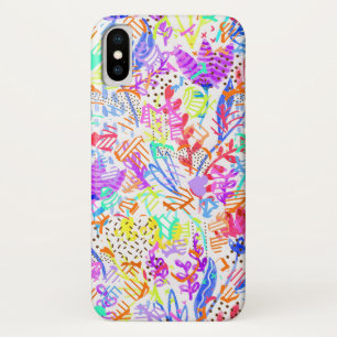Abstract pastel flowers iPhone x case