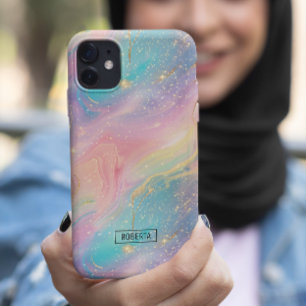 Abstract Pastel Glitter Seamless Pattern iPhone 15 Case