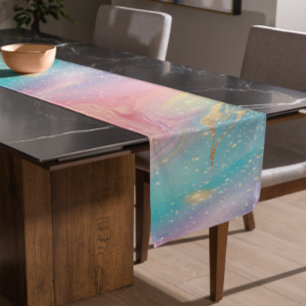 Abstract Pastel Glitter Seamless Pattern Short Table Runner