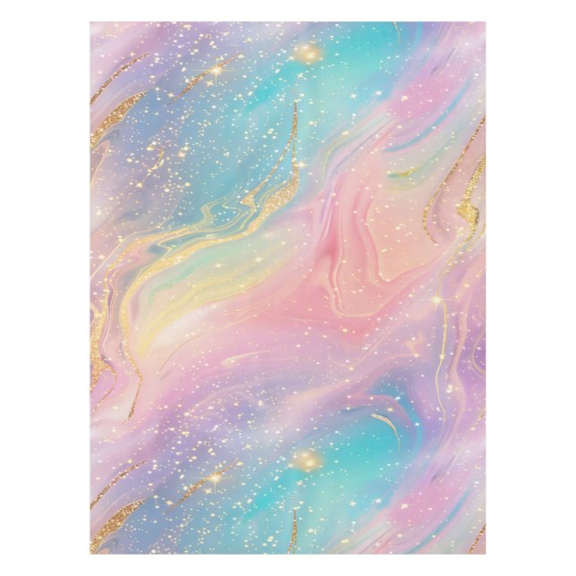Abstract Pastel Glitter Seamless Pattern Tablecloth (Front)