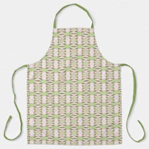 Abstract Pastel Green And Pink Geometric Pattern Apron