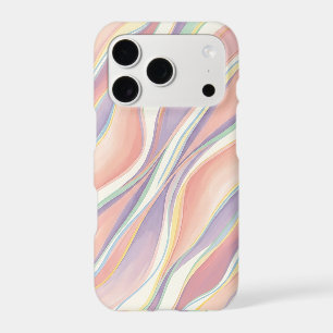 Abstract Pastel Lavender Stripes iPhone Cases