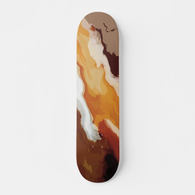 Abstract Pastel Paint Fox Tail Edition Skateboard (Front)