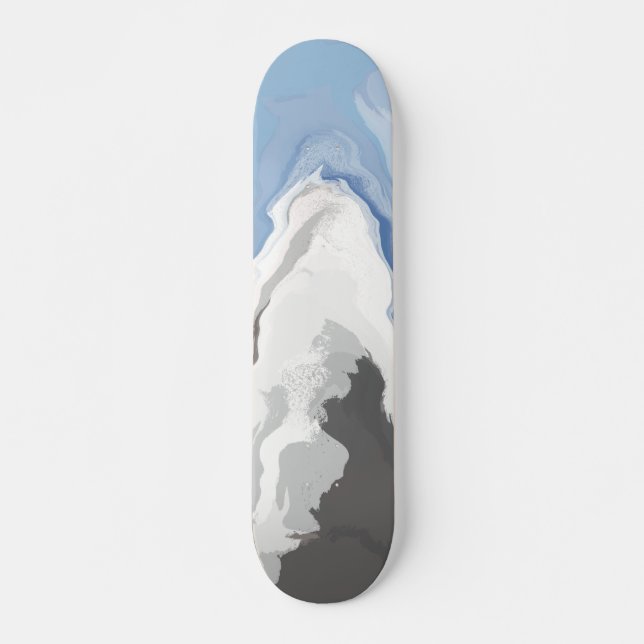 Abstract Pastel Paint Mountain Edition Skateboard (Front)