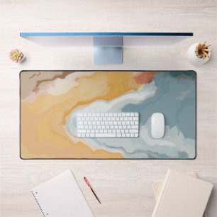 Abstract Pastel Paint Summer Edition Desk Mat
