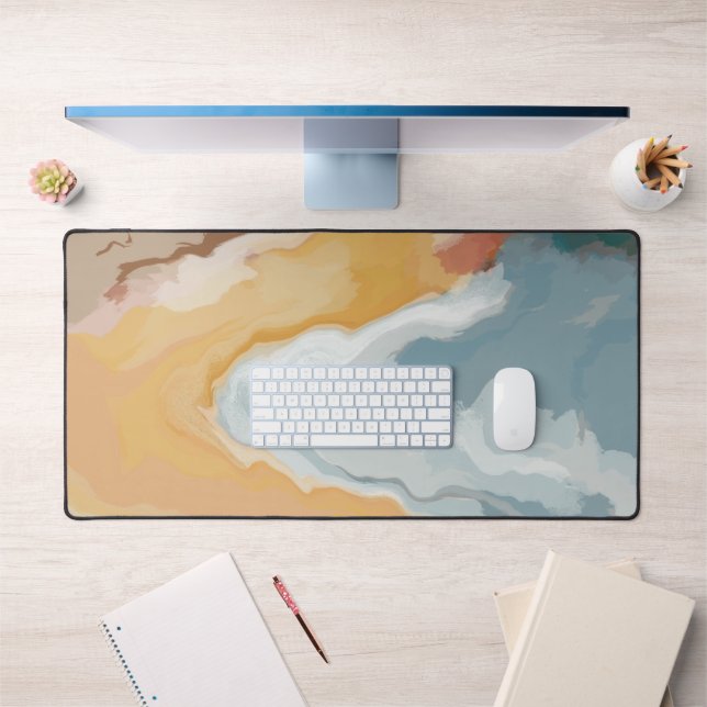 Abstract Pastel Paint Summer Edition Desk Mat (Office 1)
