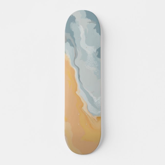 Abstract Pastel Paint Summer Edition Skateboard (Front)