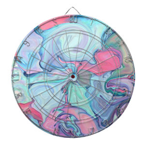 Abstract pastel paints dartboard
