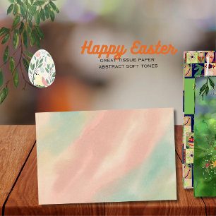 Abstract Pastel Pink Green Yellow  Tissue Paper