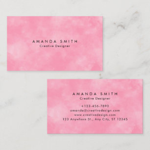 Abstract Pastel Pink Sky Clouds Personalized Business Card