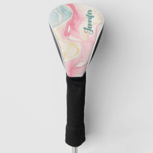 Abstract Pastel Print Golf Head Cover