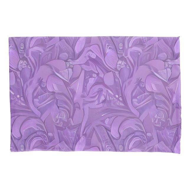 Abstract Pastel Purple Design Pillowcase (Front)