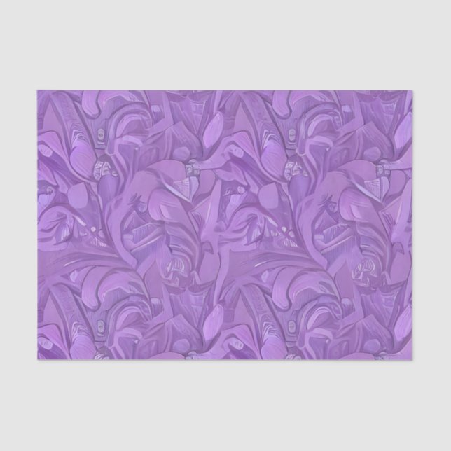 Abstract Pastel Purple Design Tissue Paper (Front)