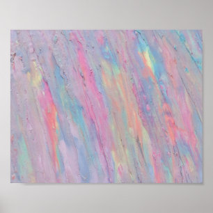 Abstract, Pastel, Rainbow, Handpainted, Original Poster