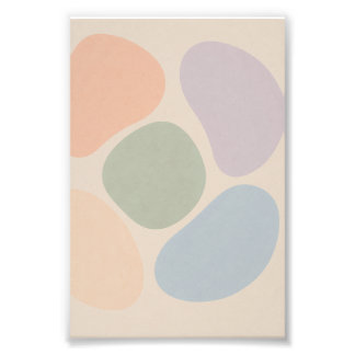 Abstract Pastel Shapes Poster