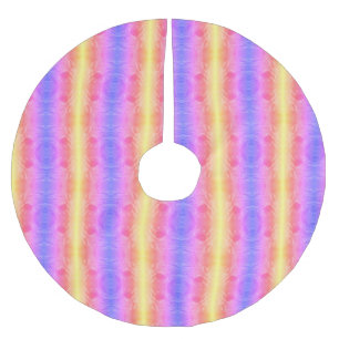abstract pastel stripes  brushed polyester tree skirt