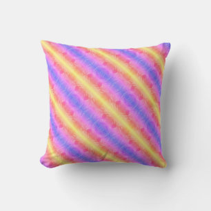 abstract pastel stripes cushion