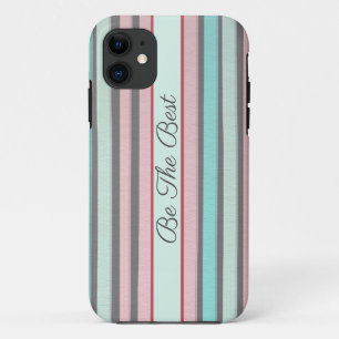 Abstract pastel stripes iPhone Case