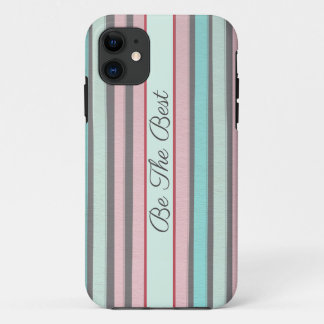 Abstract pastel stripes iPhone Case