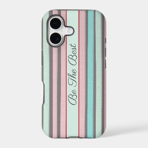 Abstract pastel stripes iPhone Case