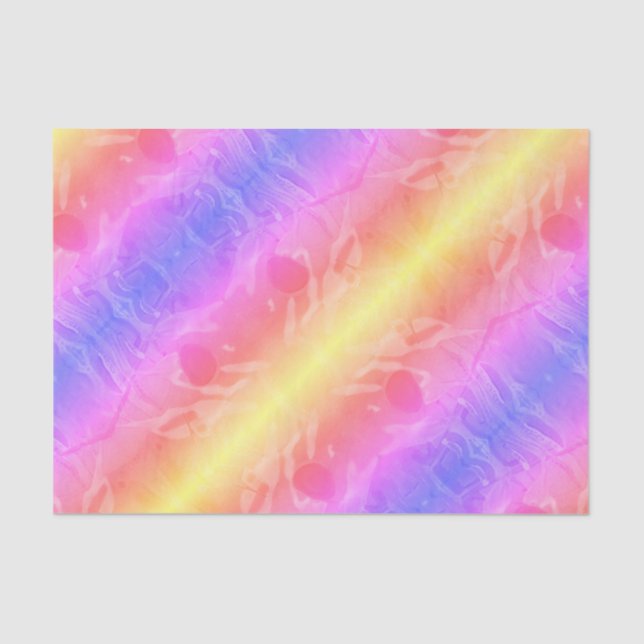 abstract pastel stripes  tissue paper (Front)