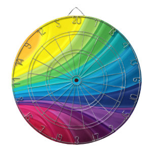 Abstract Pastel Swirl Dart Board