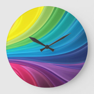 Abstract Pastel Swirl Round Wall Clock