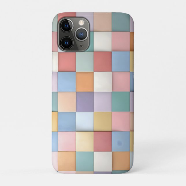 Abstract Pastel Tile Wall Pattern Case-Mate iPhone Case (Back)