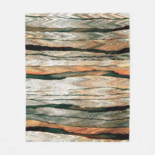 Abstract pastel tones colour neutral geo dyed mela fleece blanket