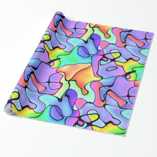 Abstract Pastel Water Colours Pattern Wrapping Paper