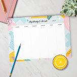 Abstract Pastel Weekly Planner Notepad<br><div class="desc">This weekly planner has space to write your to-dos from Monday to the weekend. It features an abstract pastel design. You can also use this as a shopping list,  meal planner,  or for school!</div>
